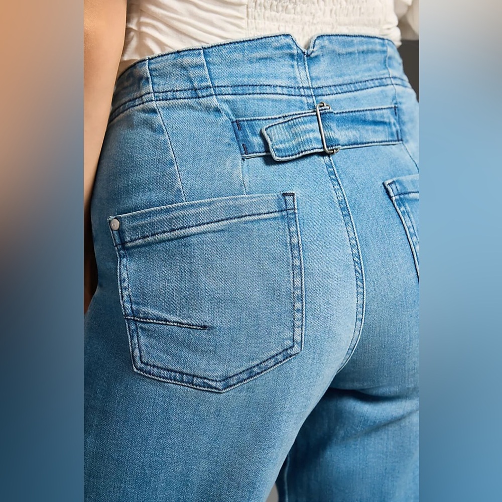 The Kit Cropped High-rise Wide-Leg Utility Denim Trouser by Pilcro - Picture 5 of 13